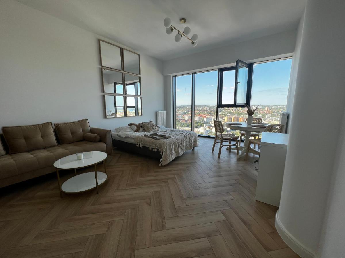 Hanza Tower Szczecin, Floor 21, City - River View Εξωτερικό φωτογραφία
